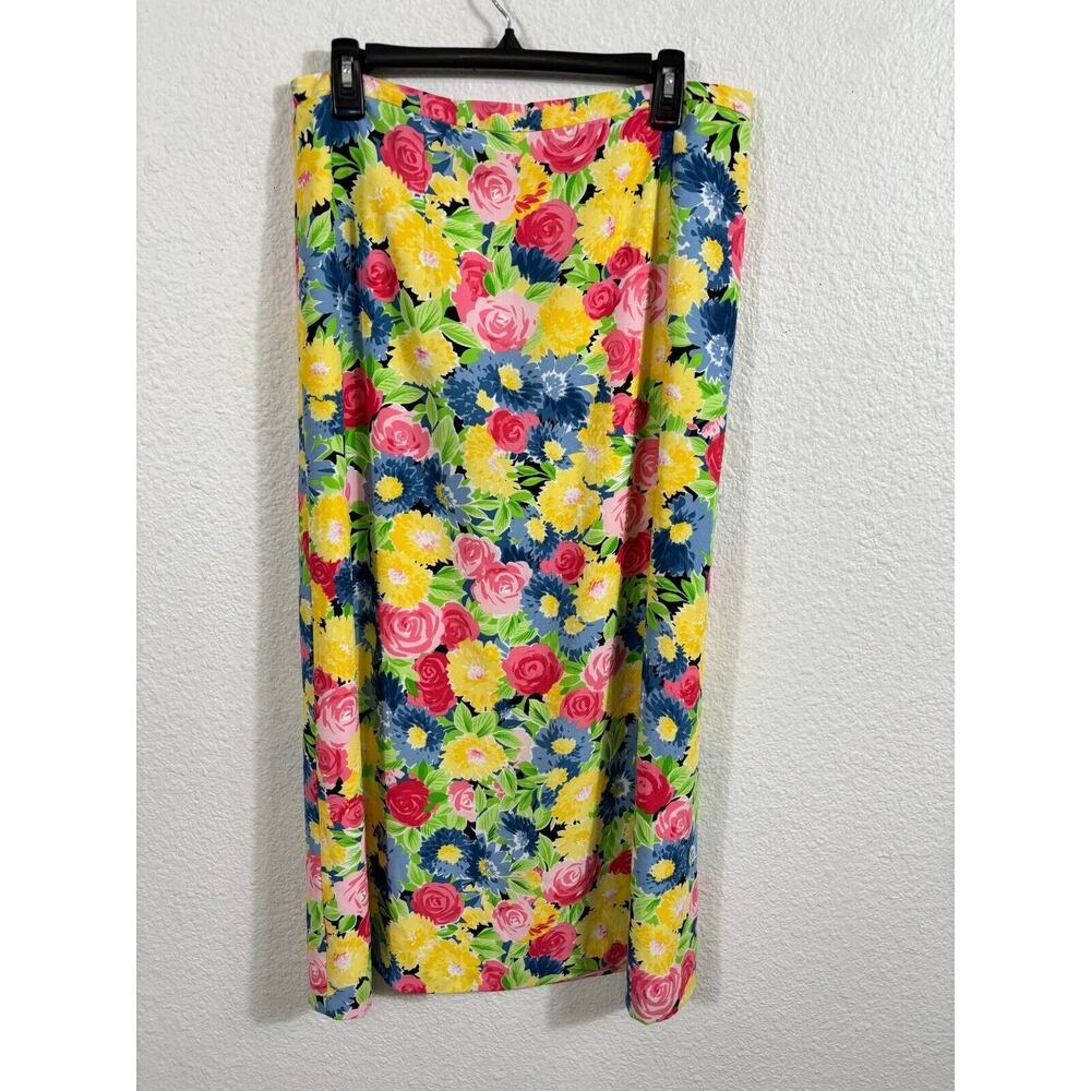 Pendleton Skirt‎ Womens Size 14 Midi Floral Polyester Multicolor Colorful